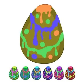 Delicious chocolate egg vector cartoon graphic Stock Illustration