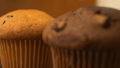 Delicious Chocolate Muffin Stock Footage 96765703