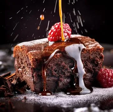 Delicious chocolate pie. Stock Photos