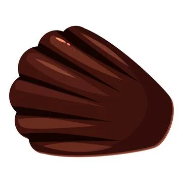 Delicious chocolate seashell shaped pastry inviting a bite Stock Illustration