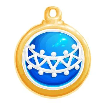 A delicious Christmas cookie in the shape of a sphere Stock Illustration