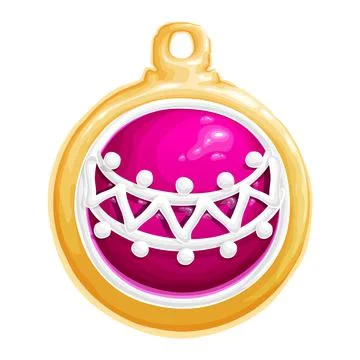 A delicious Christmas cookie in the shape of a sphere Illustrazione stock