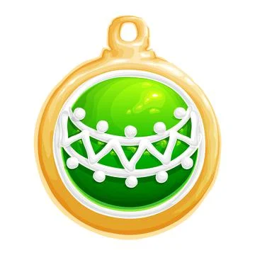 A delicious Christmas cookie in the shape of a sphere Stock Illustration