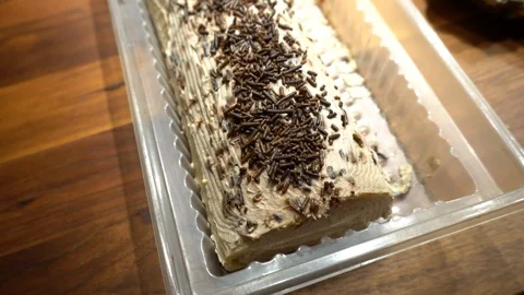 Delicious Christmas Log 스톡 동영상 122700330