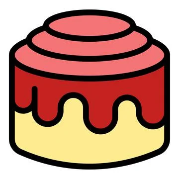 Delicious cinnamon roll with icing dripping over pastry Ilustração Stock