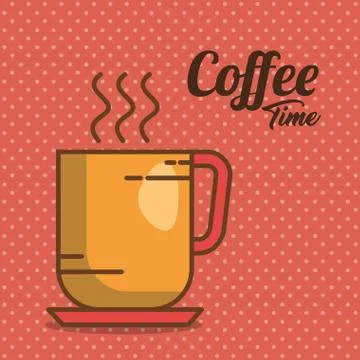 Delicious coffee time elements Stock Illustration