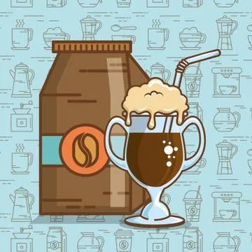 Delicious coffee time elements Stockillustratie