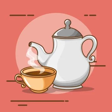 Delicious coffee time elements Stockillustratie