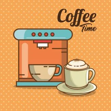 Delicious coffee time elements Stockillustratie