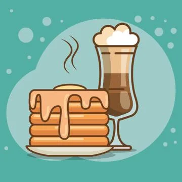 Delicious coffee time elements 스톡 일러스트