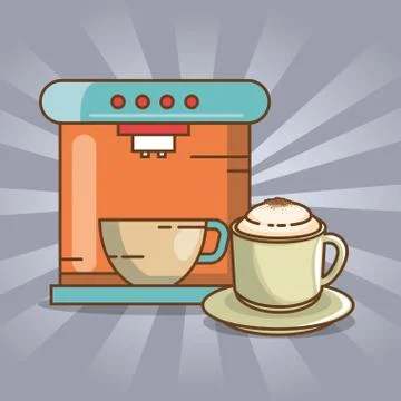 Delicious coffee time elements Illustrazione stock
