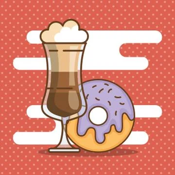 Delicious coffee time elements 스톡 일러스트