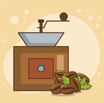 Delicious coffee time elements Illustrazione stock