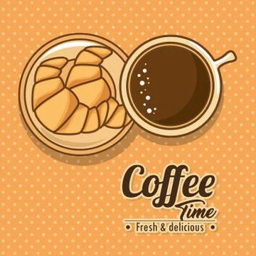 Delicious coffee time elements イラスト素材