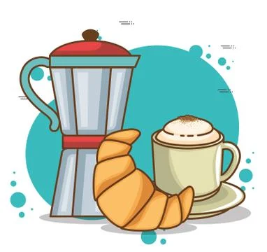 Delicious coffee time elements Illustrazione stock