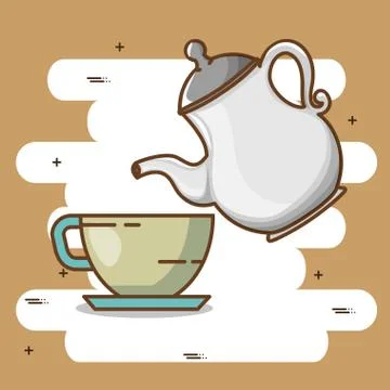 Delicious coffee time elements Illustrazione stock