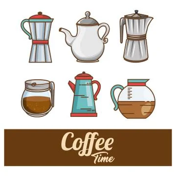 Delicious coffee time elements イラスト素材
