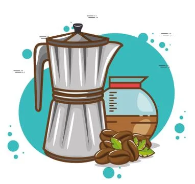 Delicious coffee time elements Illustrazione stock