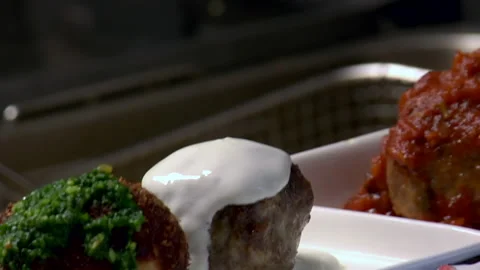 Delicious Cooked Meal Of Appetizer Stock Footage 136693451