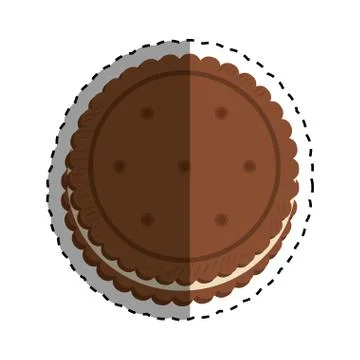 Delicious cookie Cartoon Stock Illustration