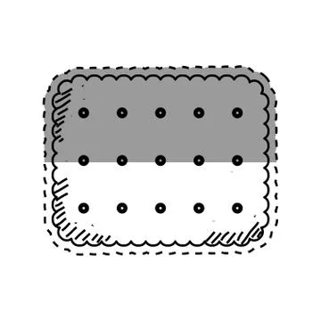 Delicious cookie Cartoon Stock Illustration