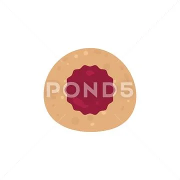 Delicious cookies with christmas decoration Stock Illustration