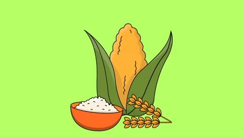 Delicious corn animation with green screen background Stock Footage 298160313