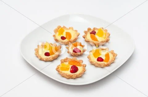 Delicious cream tart Stock Photos