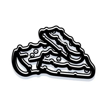 Delicious crispy bacon slices for breakfast meal Stock Illustration