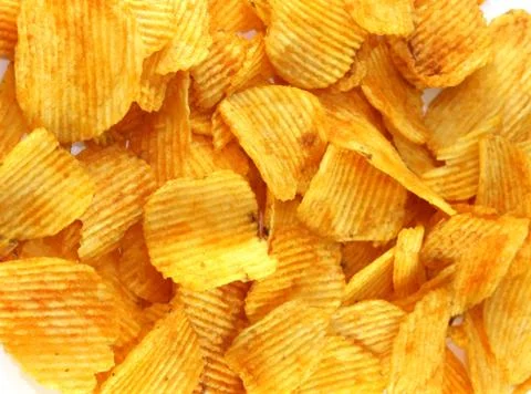 Delicious crispy chips Stock Photos