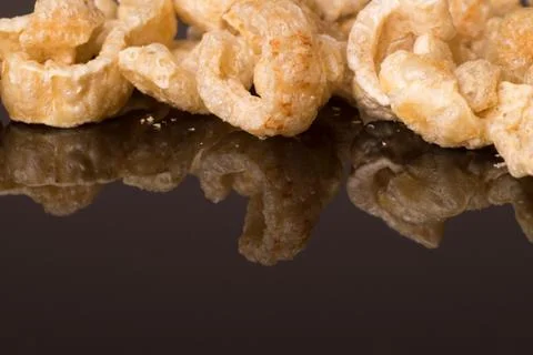 Delicious crispy pork rinds Stock Photos
