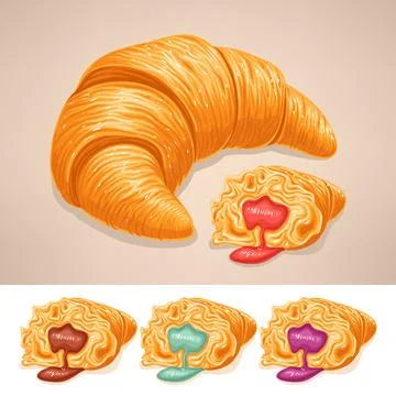 Delicious croissant Stock Illustration