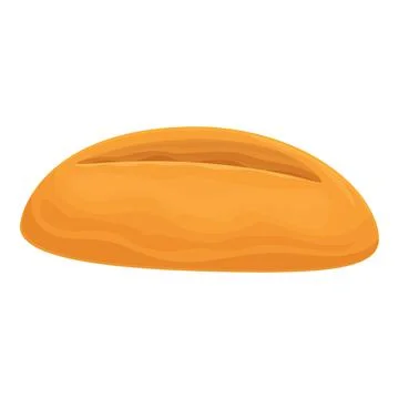Delicious crusty bread is lying on a white background Illustrazione stock