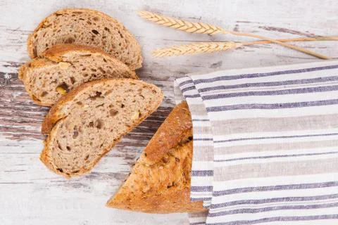 Delicious dark bread. Stock Photos