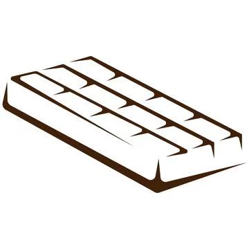 Delicious dark chocolate bar vector イラスト素材