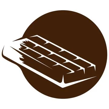 Delicious dark chocolate bar vector 스톡 일러스트