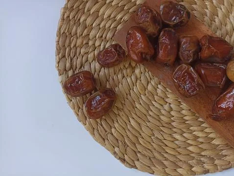 Delicious dates, dried dates have a sweet taste. This fruit is very popular duri Foto stock
