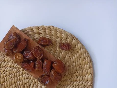 Delicious dates, dried dates have a sweet taste. This fruit is very popular duri Foto stock
