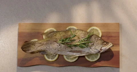 Delicious deep fried fish ready to serv 動画素材 204835732