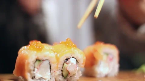Delicious delicious rolls Stock Footage 68694901