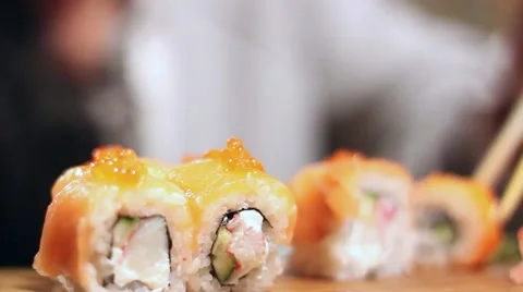 Delicious delicious rolls Stock Footage 68694902