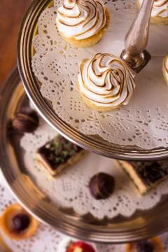 Delicious dessert selection Stock Photos