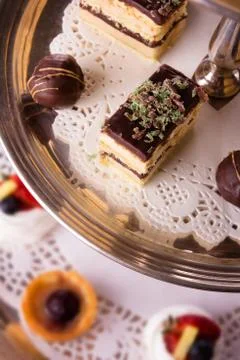 Delicious dessert selection Stock Photos