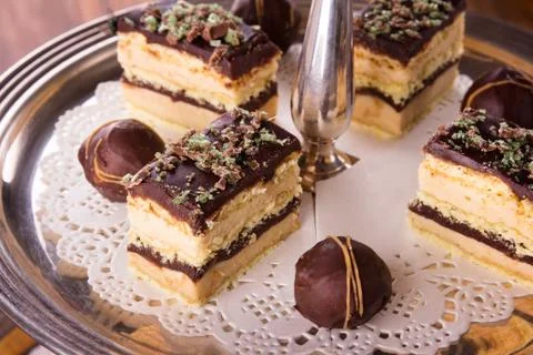 Delicious dessert selection Stock Photos