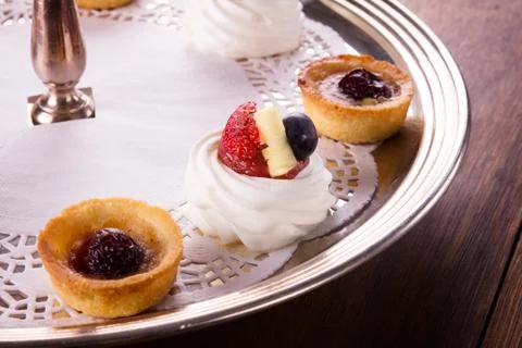 Delicious dessert selection Stock Photos