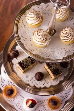 Delicious dessert selection Stock Photos