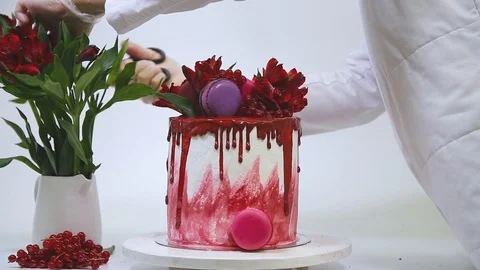 Delicious dessert on the white background Stock Footage 106614463