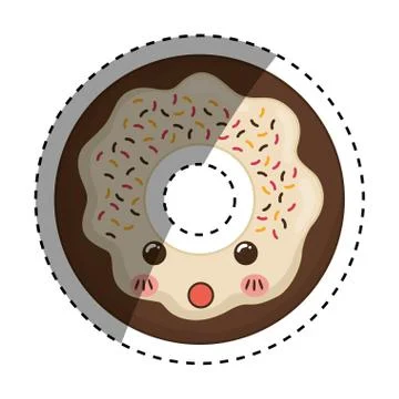 Delicious donut dessert Stock Illustration