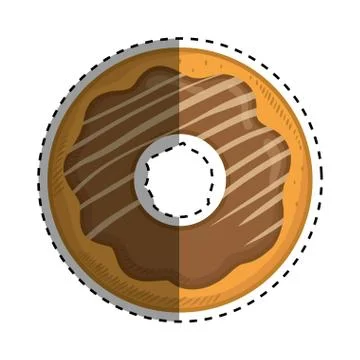 Delicious donut dessert Stock Illustration