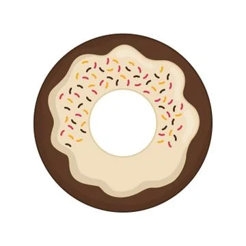 Delicious donut dessert Stock Illustration
